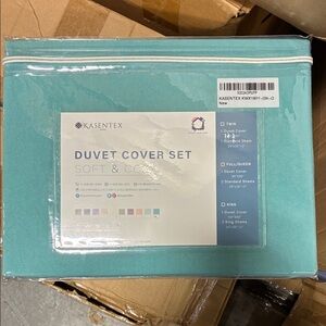 Queen Size Aqua Green Zipper Closure Duvet Cover Set Ultra Soft - 1901-GN-Q